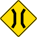 ニュージーランド交通標識、幅の狭い橋
